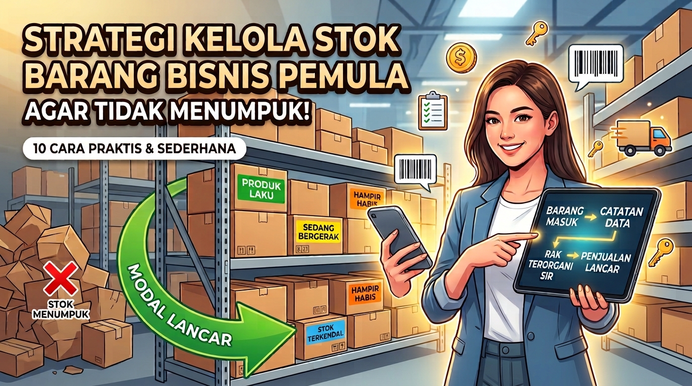 Strategi Mengelola Stok Barang untuk Bisnis Pemula agar Tidak Menumpuk
